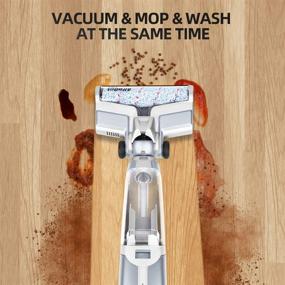 img 3 attached to Wet Dry Vacuum Cleaner, AlfaBot T30 Cordless Vacuum Cleaner and Mop for Hardwood Floor and Area Rugs, Self Cleaning Wet-Dry Floor Cleaner with Dual Tank Technology, Water Spray, Voice Assistance