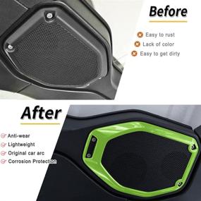 img 2 attached to Opall Car Inner Top Roof Speaker Frame Cover Trim Decor ABS Interior Accessories For 2018-2021 Jeep Wrangler JL JLU &Amp