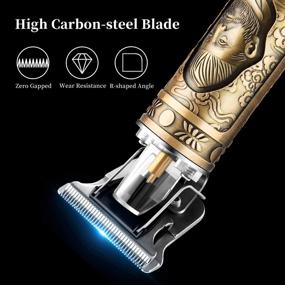 img 2 attached to 💇 Ultimate Cordless Hair Clipper for Men: T-Blade Trimmers, Zero Gapped Beard Shaver, 0 mm Bald Head Clippers & Barber Accessories