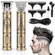💇 ultimate cordless hair clipper for men: t-blade trimmers, zero gapped beard shaver, 0 mm bald head clippers & barber accessories logo