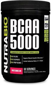 img 2 attached to Порошок NutraBio BCAA 5000: веганские ферментированные ВСАА для роста сухих мышц, восстановления и выносливости - нулевое содержание жиров, сахара и углеводов - 60 порций (арбуз)