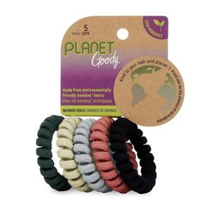 img 4 attached to 💫 Goody Planet Goody Elastic Thick Hair Coils – 5 Count, Neutral Pack – Perfect Hair Accessories for Women and Girls with Medium to Thick Hair