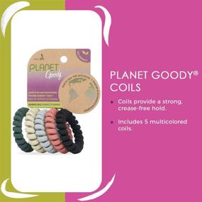 img 3 attached to 💫 Goody Planet Goody Elastic Thick Hair Coils – 5 Count, Neutral Pack – Perfect Hair Accessories for Women and Girls with Medium to Thick Hair