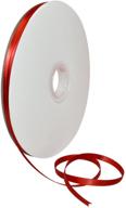 🎀 red morex ribbon double face satin ribbon, 1/4'' x 100 yards logo