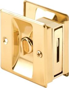 img 2 attached to 🔒 Enhance Your Privacy with Slide-Co 161495 Pocket Door Lock in Polished Brass