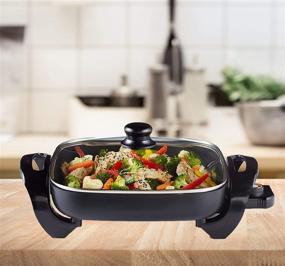 img 1 attached to 🍳 CE23741 Continental Electric 12-Inch Electric Non-Stick Skillet, Black