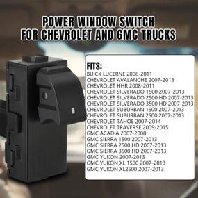 img 4 attached to Кнопка управления окнами SpeeVech - пассажир правая передняя, задняя левая или правая кнопки - GMC Acadia Sierra Silverado Tahoe и другие - модели 2006-2015 годов - Замена 22895545.
