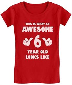 img 4 attached to Girls' Awesome Looks Birthday Fitted T-Shirt - Optimized for SEO