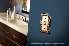 img 3 attached to 🔘 Paisley Double Toggle Switch Wall Plate: Enhance Your Décor with Franklin Brass 64040, Tumbled Antique Brass