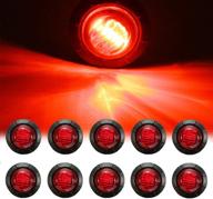 nbwdy 10pcs 3/4 inch red led marker lights logo