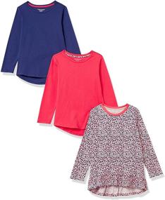 img 3 attached to Optimal Comfort and Versatility: Amazon Essentials 3-Pack Sleeve Cotton Girls' Clothing