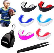 👶 mengdger youth mouth guard: ultimate mouth protection for kids in football, mma, boxing, and more! - 6 pack logo