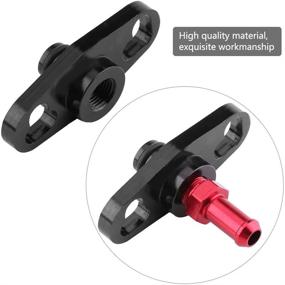 img 1 attached to Enhance Performance with Qiilu Car Fuel Rail Adapter: Perfect Toyota Nissan Fuel Rail Pressure Regulator Adapter including Fittings