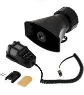auxmart 100w 12v car siren horn: enhance your vehicle's safety with 7 tone sound, pa speaker, and mic logo