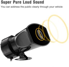 img 1 attached to AUXMART 100W 12V автомобильный сирена гудок: Улучшите безопасность вашего транспортного средства с 7 звуками, громкоговорителем и микрофоном.
