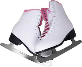 img 2 attached to 💙 Jackson Ultima GS180 SoftSkate Women's Ice Skates in Vibrant Blue, Fleece Lining, Enhanced with Pink & Purple accents - Ultimate Comfort & Style