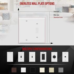 img 2 attached to ENERLITES Combination Toggle Switch/Blank Wall Plate: Standard Size 2-Gang Light Switch Cover, UL Listed, White