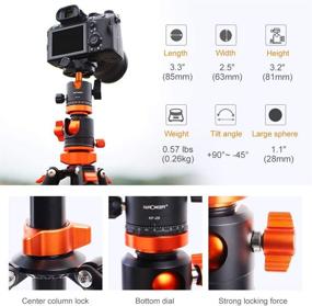 img 3 attached to 📷 K&F Concept 72 Inch Camera Tripod with 360 Degree Ball Head - Professional DSLR Tripod for Travel and Work