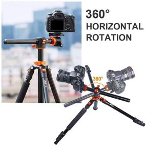 img 1 attached to 📷 K&F Concept 72 Inch Camera Tripod with 360 Degree Ball Head - Professional DSLR Tripod for Travel and Work