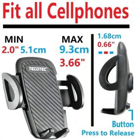 img 2 attached to 📱 TECOTEC Universal Short Car Cup Holder Phone Mount for iPhone 12 Pro Max/XR/XS/X/11/8/7 Plus/6s/Samsung S21 Ultra/Note 20 & Most GPS Devices