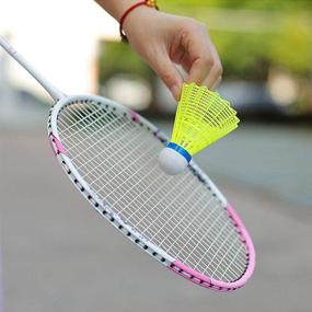 img 2 attached to 🏸 ZHENAN 12-Pack High-Speed Badminton Shuttlecocks, 77 Grains - Advanced Nylon Feather Birdies (Yellow, Nylon) with Superior Stability and Durability - Ideal for Indoor/Outdoor Sports, Hight-Speed Badminton Training