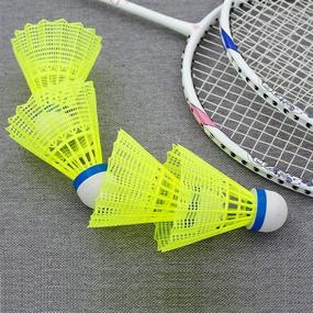 img 1 attached to 🏸 ZHENAN 12-Pack High-Speed Badminton Shuttlecocks, 77 Grains - Advanced Nylon Feather Birdies (Yellow, Nylon) with Superior Stability and Durability - Ideal for Indoor/Outdoor Sports, Hight-Speed Badminton Training