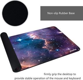 img 1 attached to 🖱️ BUANIIH Galaxy Gaming Mouse Pad XL - Extended Large Desk Mat, Stitched Edges Mousepad, Long Non-Slip Rubber Base Mice Pads (27.6"x11.8"x0.12")