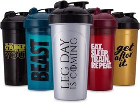 img 3 attached to 🌈 Hydra Cup OG Shaker Bottles 28-Ounce - 5 Pack Bundle with Stand Out Colors & Logos