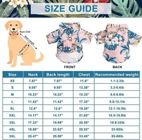 img 3 attached to 🐶 Whaline Hawaiian Dog Shirts: Stylish Chiffon Summer Clothing with Pineapple & Coconut Tree Patterns - Ideal Pet Apparel for Beach Fun, Breathable Short Sleeve Suit (Set of 3)