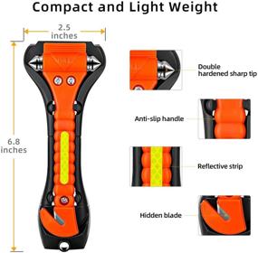 img 3 attached to 🔨 Life-Saving Survival: Nomiou 10 Pack Safety Hammer with Car Window Breaker and Seat Belt Cutter - Emergency Escape Tool Kit