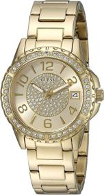 img 4 attached to 💎 Stylish GUESS Women's Stainless Crystal Accented Wrist Watches with Sparkling Elegance