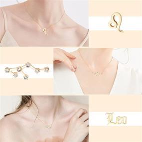 img 3 attached to 🎁 Stylish 3Pcs Zodiac Gold Layered Necklaces: Retro Astrology Pendant Set for Women - Perfect Birthday, Anniversary, Valentine's or Mother's Day Jewelry Gift