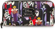 👑 disney villains print wallet - perfect for fans of iconic disney villains logo
