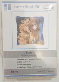 img 3 attached to LAPATAIN Latch Hook Kits: DIY Throw Pillow Cover - Horse Design, Crochet Needlework Cushion Hand Craft for Great Family, 15.7X15.7inch