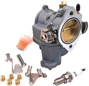 img 3 attached to 🔧 Enhanced Super E Carburetor for HD Big Twin & Sportster: Includes Fuel Filter & Spark Plug