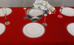 img 1 attached to 🍽️ Kadut Rectangle Tablecloth: Red, 70 x 120 Inch, Heavy Duty, Stain Proof for 6 or 8 Foot Table - Perfect for Parties, Weddings, Kitchen and Events!