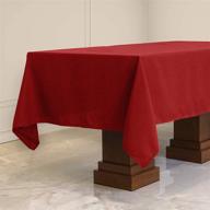 🍽️ kadut rectangle tablecloth: red, 70 x 120 inch, heavy duty, stain proof for 6 or 8 foot table - perfect for parties, weddings, kitchen and events! logo