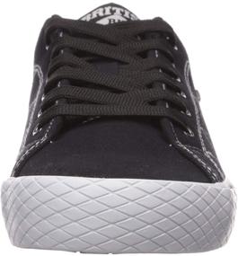 img 3 attached to 👟 Black Vulcanized Canvas Sneaker with Vulture Design