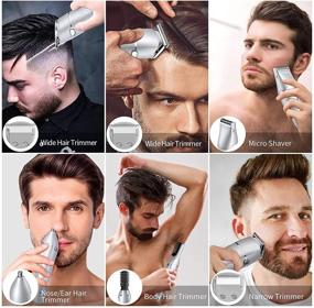 img 2 attached to 🧔 KENSEN Cordless Beard Trimmer for Men - Waterproof Hair Clippers, Electric Shaver Grooming Kit | USB Rechargeable Body, Nose, Ear, Facial Hair Cutting Groomer