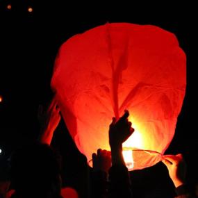 img 1 attached to 🌎 Environmentally Friendly 20 Pack Chinese Lanterns - Multicolored Paper Sky Lanterns, Ideal for Sky Memorials, Events, Wishing Lanterns for Weddings Birthdays, and Floating Lanterns Release