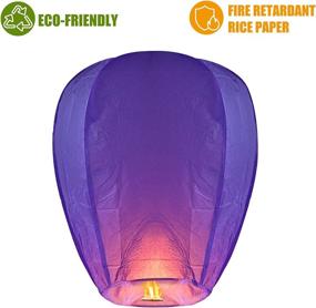 img 3 attached to 🌎 Environmentally Friendly 20 Pack Chinese Lanterns - Multicolored Paper Sky Lanterns, Ideal for Sky Memorials, Events, Wishing Lanterns for Weddings Birthdays, and Floating Lanterns Release