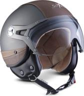 🏍️ soxon n325 open-face helmet: urban motorcycle half jet pilot scooter, dot approved logo