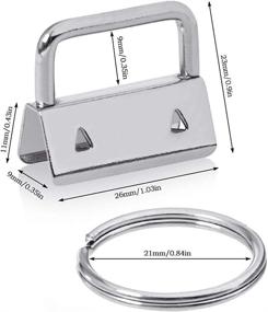 img 3 attached to 🔑 ATPWONZ Key Fob Hardware: 60 Pieces of 25mm Key Chain Fob Wristlet Hardware with Key Ring for Lanyard