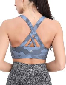 img 4 attached to Criss Cross Removable Black L Women's Lounge Running Girl WX2353