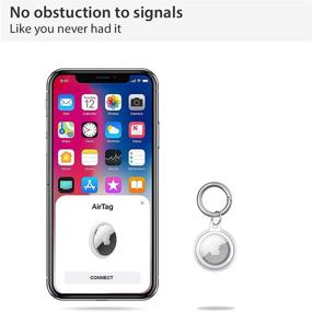 img 1 attached to [2 пакета] Защитный мягкий чехол из TPU для AirTag 2021 - Антицарапающая держатель трекера с ключевым кольцом - Легкое крепление к ключам, рюкзакам, внутренним сумкам - Черный прозрачный.