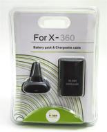 compatible xbox 360 old skool play &amp; charge kit, black - battery and charging cable логотип