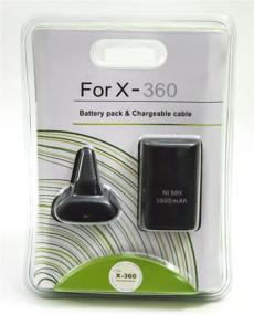 img 1 attached to Compatible Xbox 360 Old Skool Play &amp; Charge Kit, Black - Battery and Charging Cable