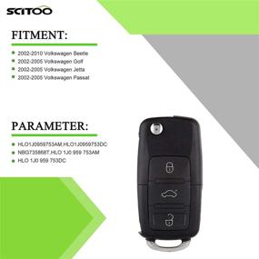 img 3 attached to 🔑 SCITOO 2X Volkswagen Key Fob Shell Keyless Entry Remote Case for Beetle CC Eos NBG735868T HLO1J0959753AM