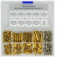 metric m2.5 hex male-female brass standoff/stainless steel screw nut assortment kit for raspberry pi. spacer set: 6mm, 8mm, 10mm, 12mm, 15mm, 18mm, 20mm, 25mm. m2.5 nut, m2.5 x 6mm screw. logo