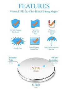 img 2 attached to High-Performance Neosmuk Diameter Adhesive Neodymium Disc Magnets: Unparalleled Strength and Versatility